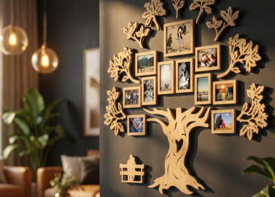Fotorámečky na zeď: Jak je využít v interiéru a obýváku