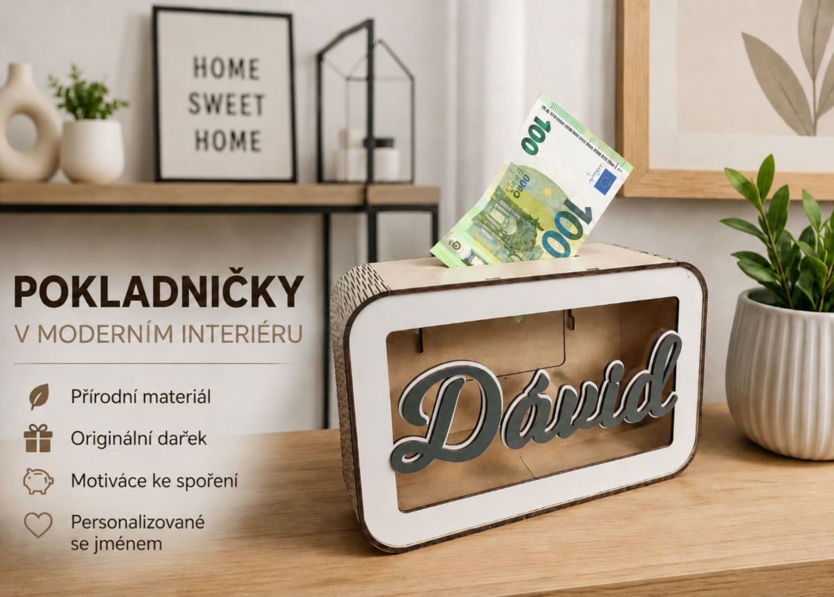 Pokladničky v moderním interiéru - stylová dekorace i motivace ke spoření