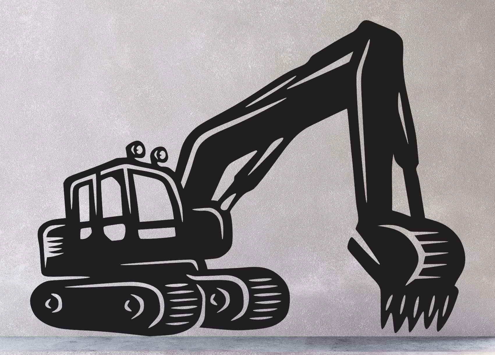 Dřevěný obraz na stěnu – Bagr s ramenem