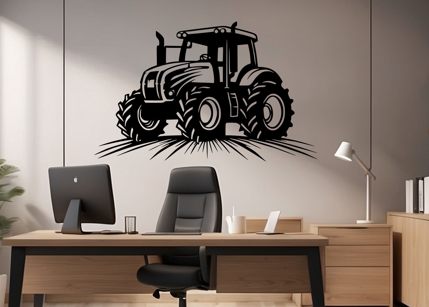 Dřevěný obraz na stěnu – Traktor