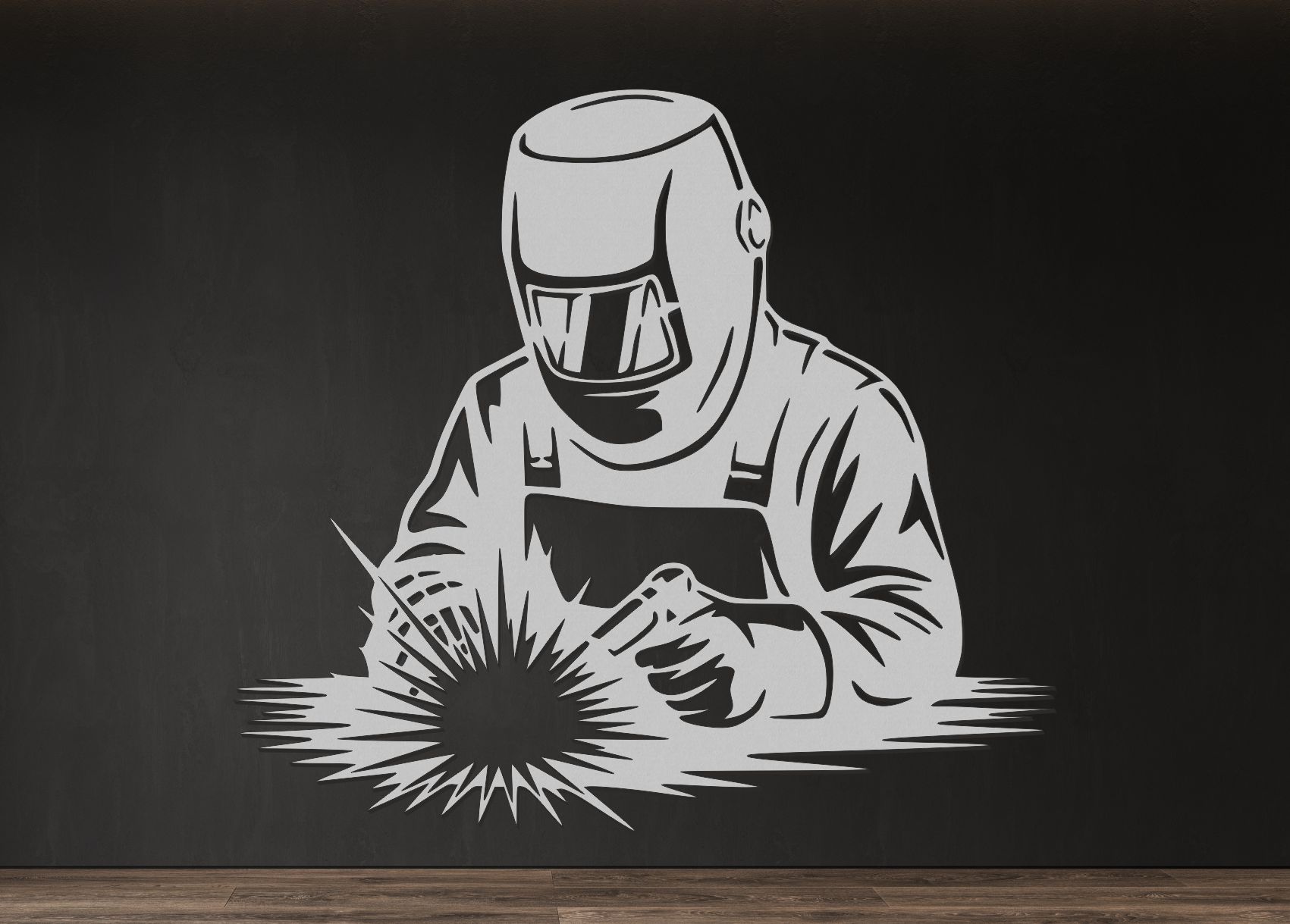 Dřevěný obraz – Svářeč