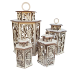 Soví dřevěný lampáš