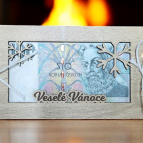 Vánoční dřevěná obálka na peníze – Veselé Vánoce