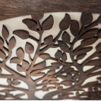 Dřevěný strom života Premium – dvouvrstvé provedení (ořech + přírodní dřevo)