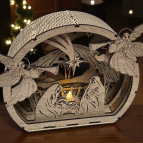 Exkluzivní dřevěný betlém s anděly