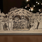 Rustikální dřevěný betlém