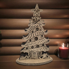 Dřevěný vánoční stromeček