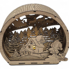 Dřevěná zimní vesnička