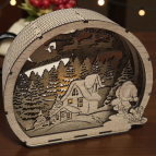 Dřevěná zimní vesnička