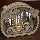 Dřevěná zimní krajina