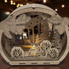 Dřevěná zimní krajina