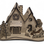 Dřevěný vánoční domeček