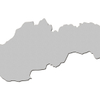 Minimalistická dřevěná mapa Slovenska