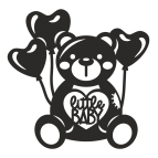 Dřevěný obrázek do dětského pokoje – Medvídek Little Baby