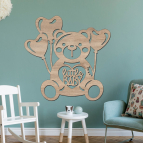 Dřevěný obrázek do dětského pokoje – Medvídek Little Baby