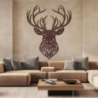 Dřevěný obraz – Ornamentální hlava jelena