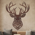 Dřevěný obraz – Ornamentální hlava jelena