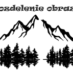 Dřevěný obraz na zeď - Hory