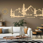 Dřevěný obraz - Hory