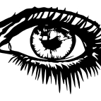 Dřevěný obraz – Oko