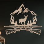 Dřevěný obraz – Kočka vykukující zpoza rohu