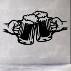 Dřevěný obraz – Pivní sklenice