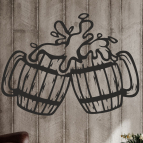 Na zdraví – Dřevěný obraz s pivem