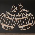 Na zdraví – Dřevěný obraz s pivem