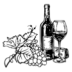 Vinný set – Láhev a sklenka vína – Dřevěný obraz na stěnu