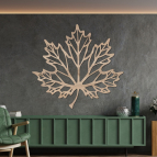 Javorový list – Dřevěný obraz na stěnu