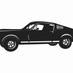 Dřevěný obraz na stěnu - Mustang