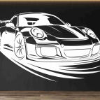 Dřevěný obraz na zeď – Porsche