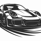 Dřevěný obraz na zeď – Porsche