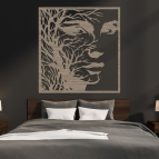 Dřevěný obraz na zeď – Tvář emoce