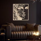 Dřevěný obraz na zeď – Tvář emoce