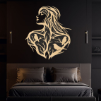 Dřevěný obraz na stěnu – Žena v přírodě