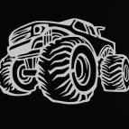 Dřevěný obraz na stěnu – Monster Truck Off-road