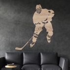Dřevěný obraz – Hokejista v akci