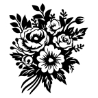 Dřevěný obraz na stěnu – Kytice květin