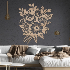 Dřevěný obraz na stěnu – Kytice květin