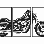 Dřevěný obraz na zeď – Chopper
