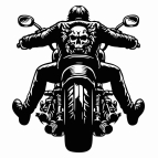 Dřevěný obraz na zeď - Motorkář