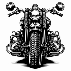 Dřevěný obraz na zeď – Harley Davidson