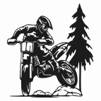 Dřevěný obraz na zeď – MotoCross obraz