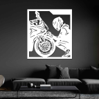 Dřevěný obraz na zeď - Moto obraz