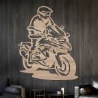 Dřevěný obraz na stěnu – Sportovní motorka