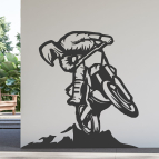 Dřevěný obraz na stěnu – Motokrosový skok