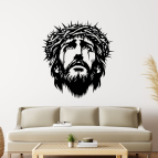 Dřevěný obraz na stěnu – Ježíš Kristus s trnovou korunou