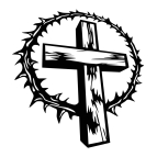 Dřevěný obraz na stěnu – Kříž s trnovou korunou