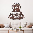 Dřevěný obraz na stěnu – Ježíš Kristus se Srdcem